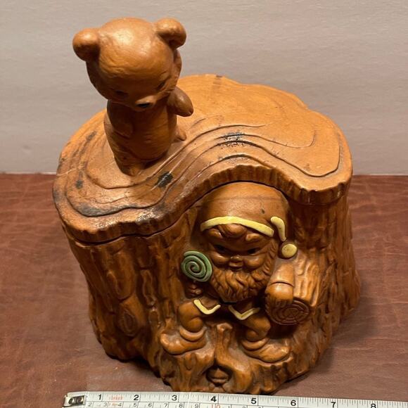 Vintage Twin Winton Calif Pottery 63’  MCM cookie jar woodland troll - Picture 4 of 11